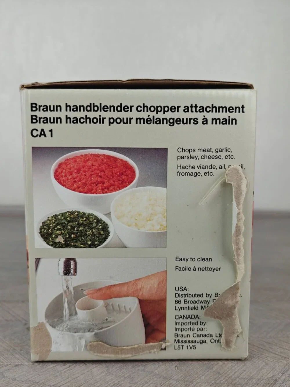 Braun Hand Blender Chopper Attachment CA1 For MR 7/72 Models Compact Almond